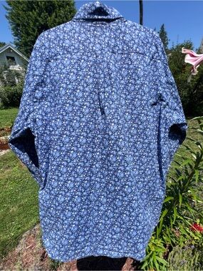 Tommy Hilfiger Navy Blue Floral Button-Down Shirt